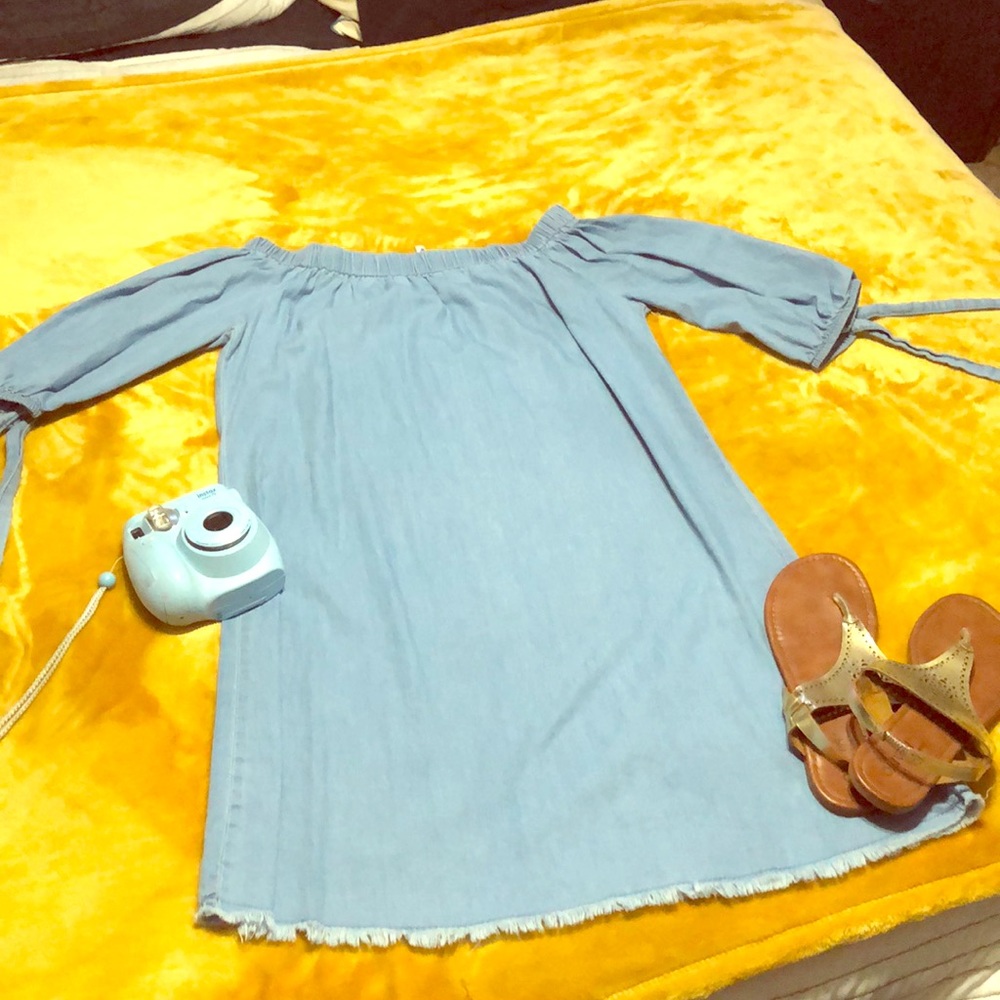 Blue Speed control denim dress!